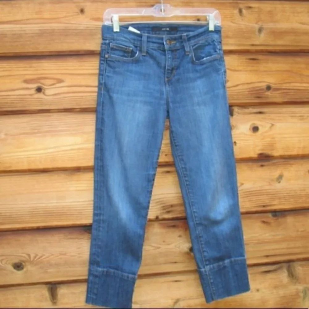 Blue Mid Rise Cropped Jeans - Picture 3 of 7